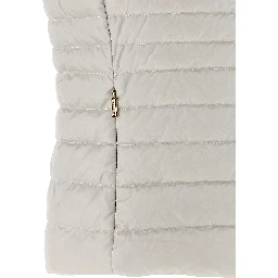 Beige Polyester Sleeveless Jacket