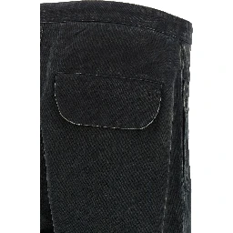 Black Cotton Cargo Pants