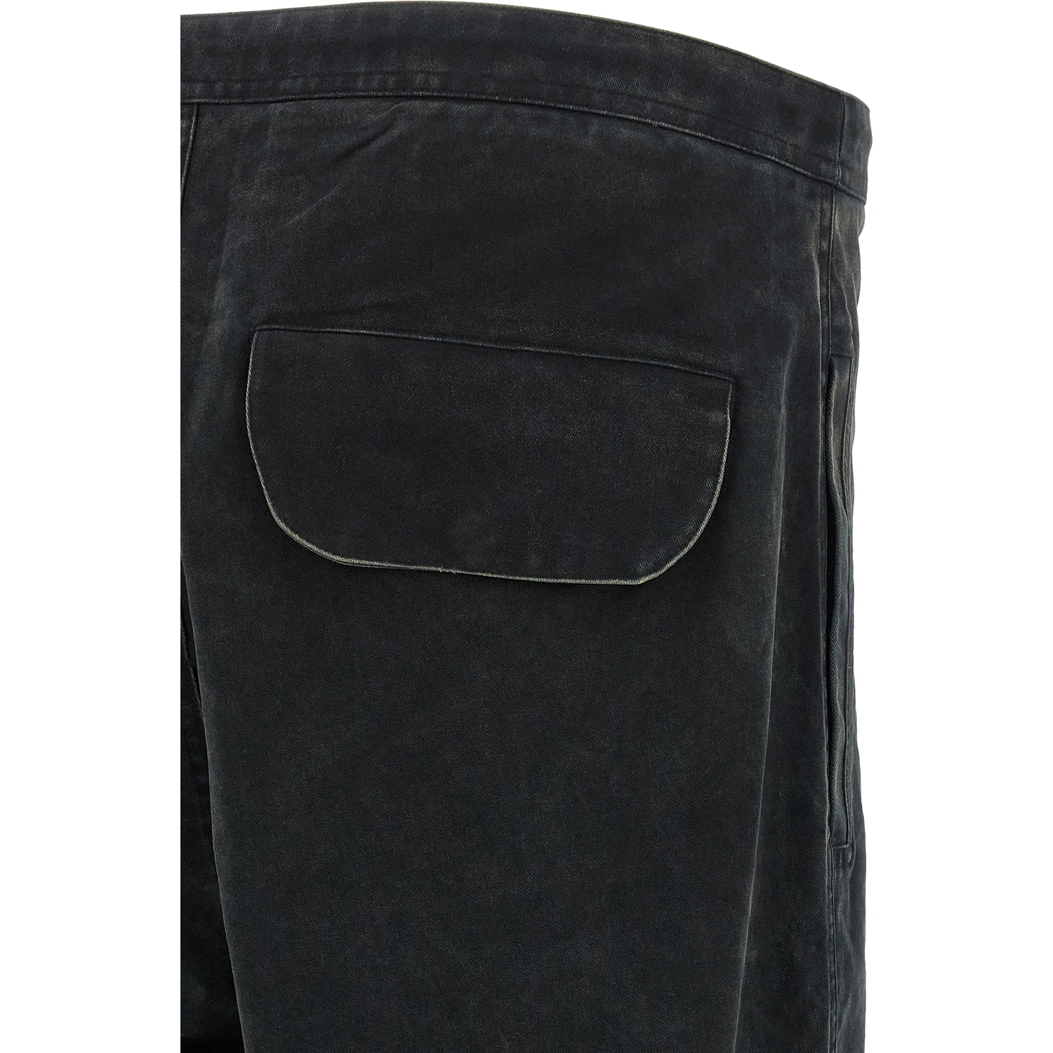 Black Cotton Cargo Pants
