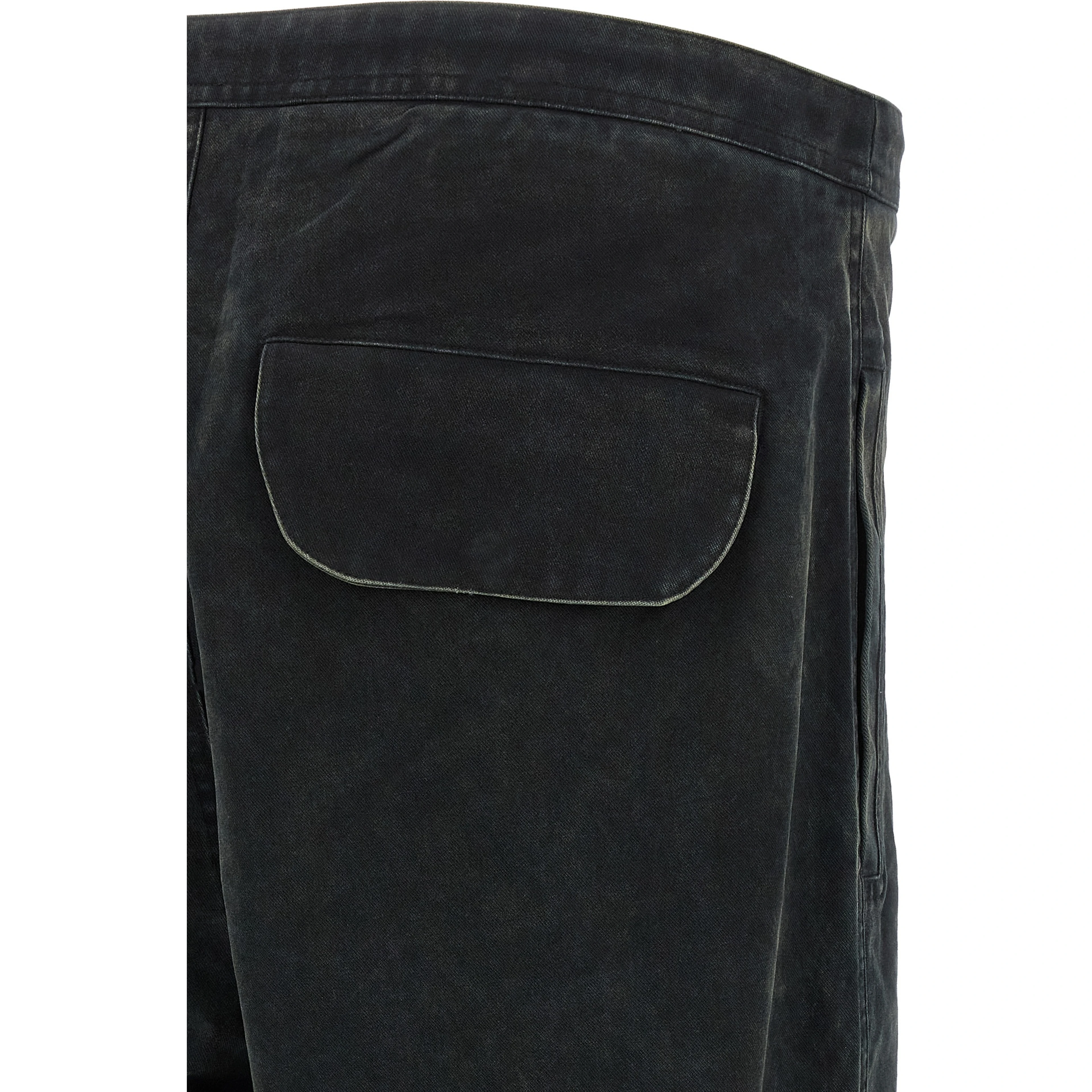 Black Cotton Cargo Pants