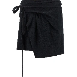 Black Cotton Long Skirt