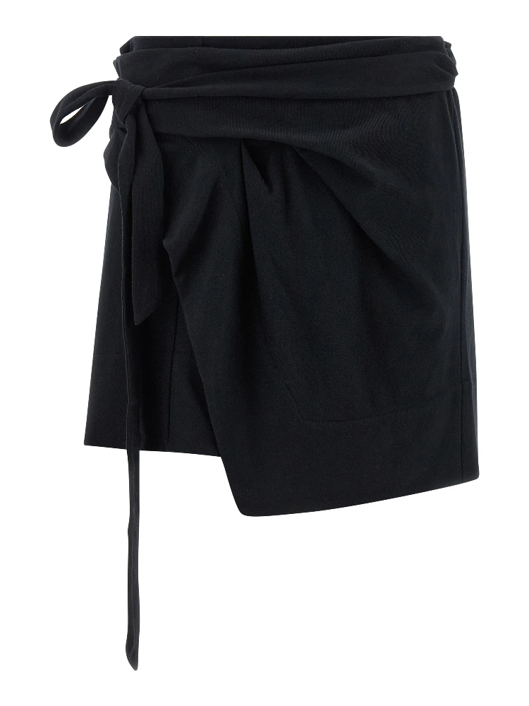 Black Cotton Long Skirt