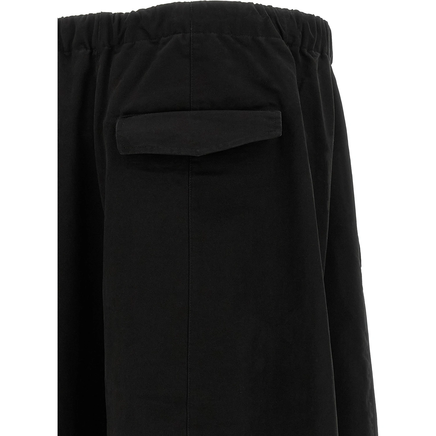 Black Cotton Casual Pants