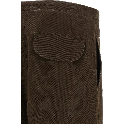 Brown Cotton Cargo Pants
