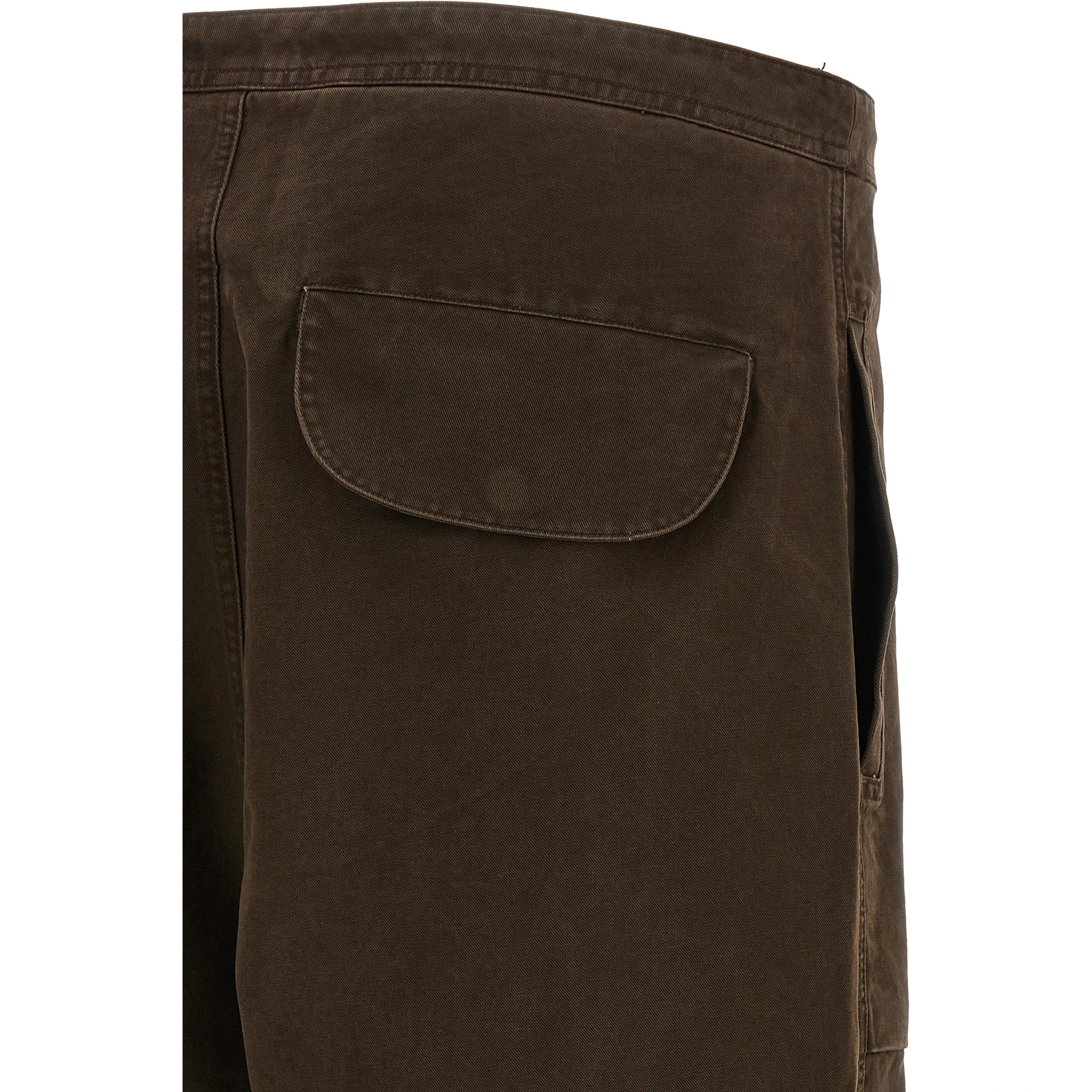 Brown Cotton Cargo Pants