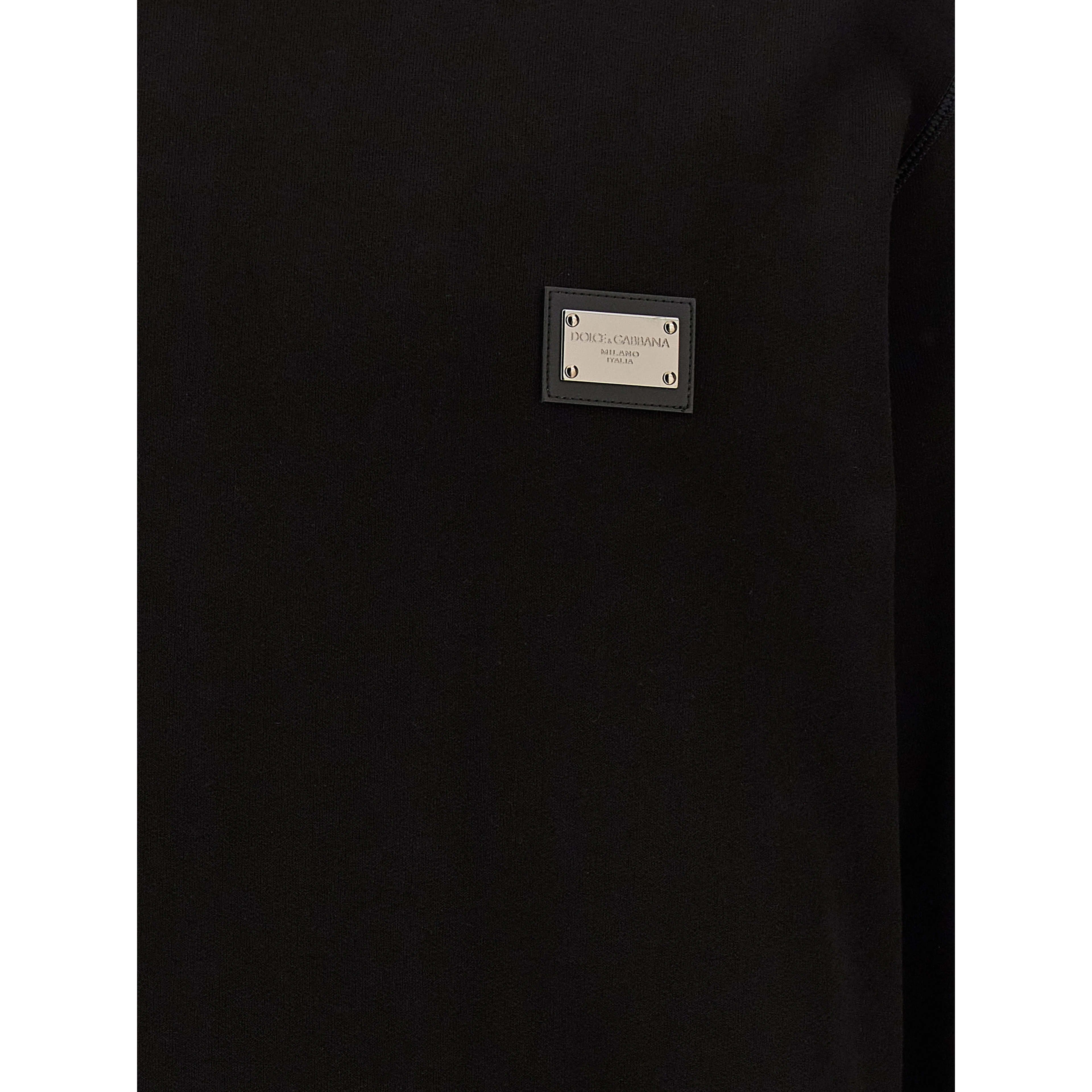 Black Cotton Sweatshirt