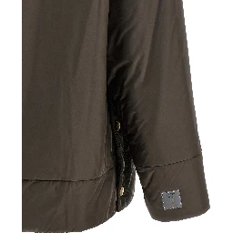 Brown Polyester Shell Jacket