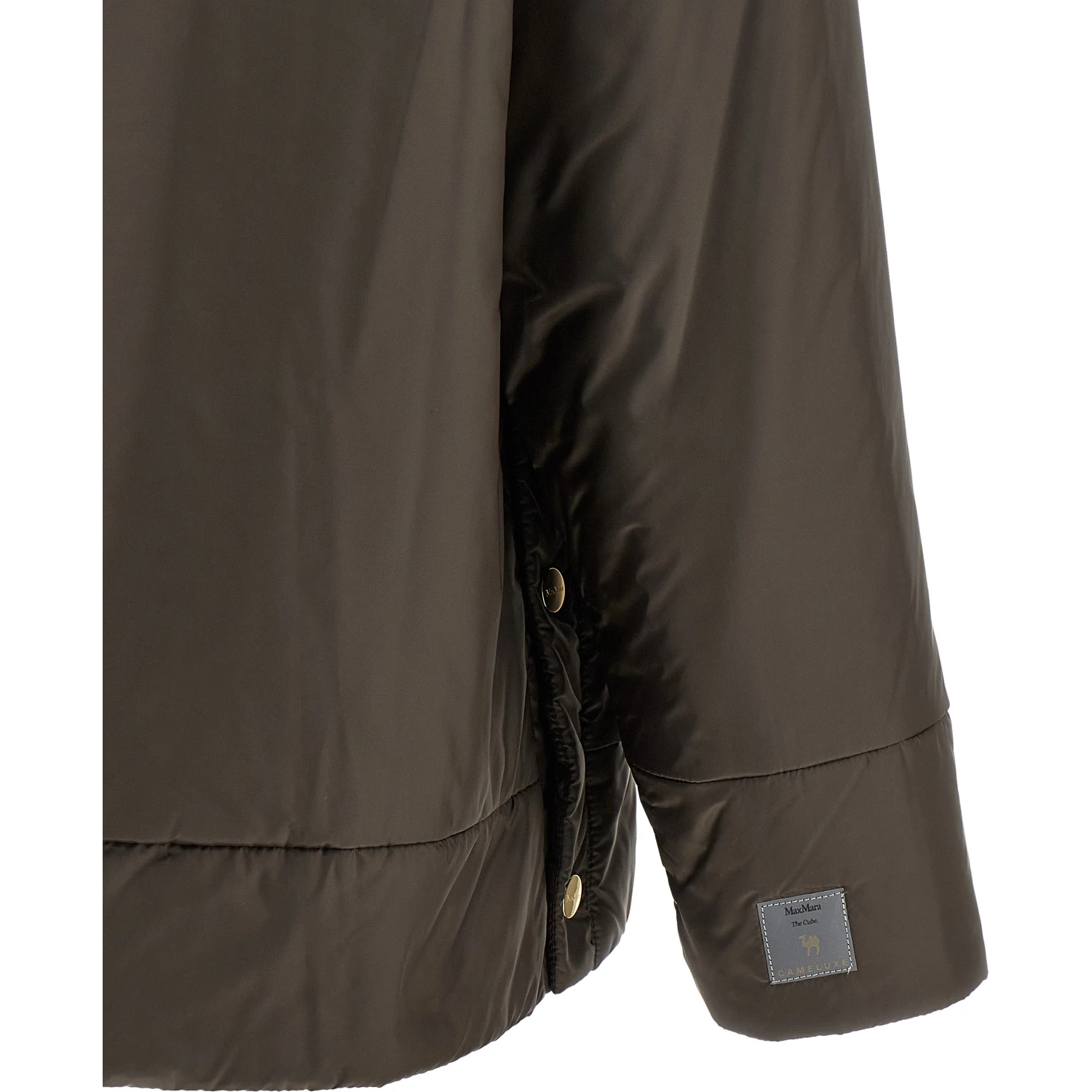 Brown Polyester Shell Jacket