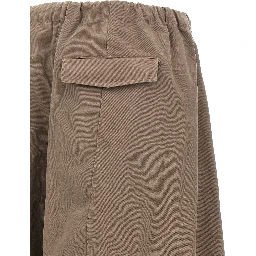 Gray Cotton Casual Pants