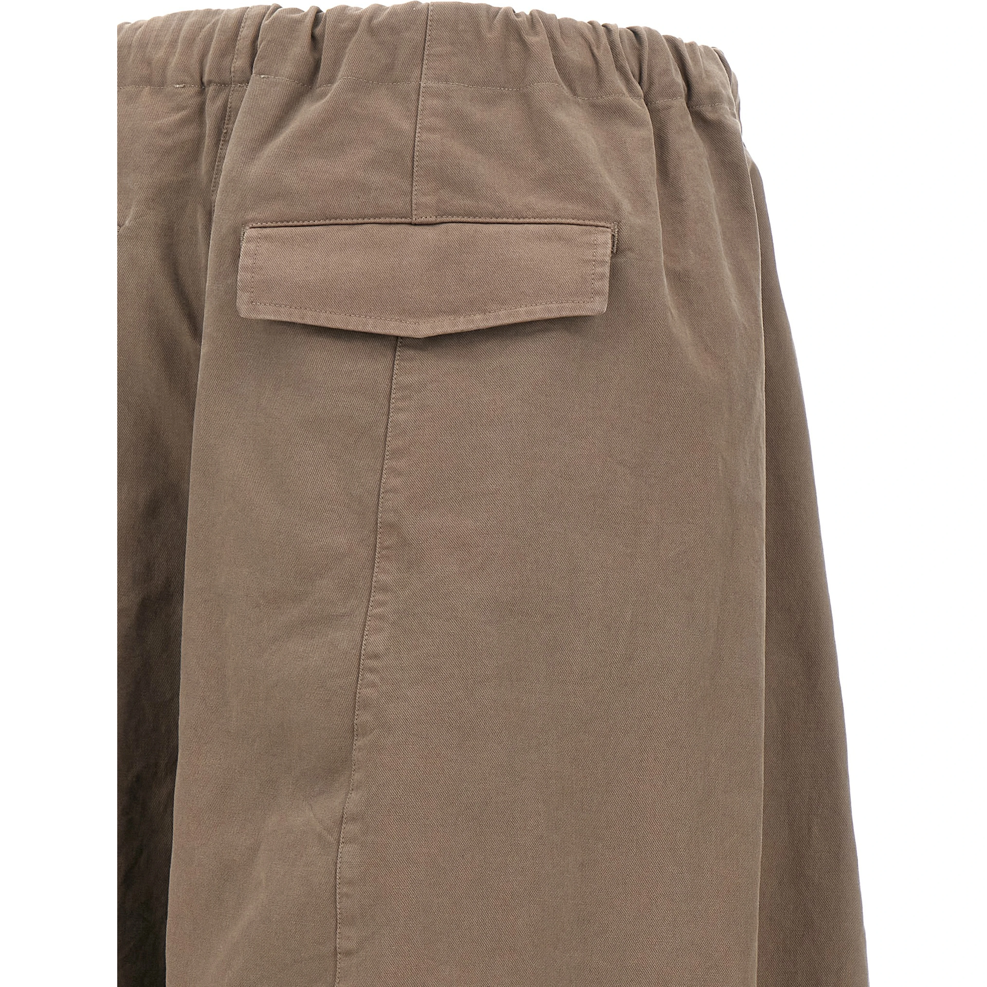 Gray Cotton Casual Pants