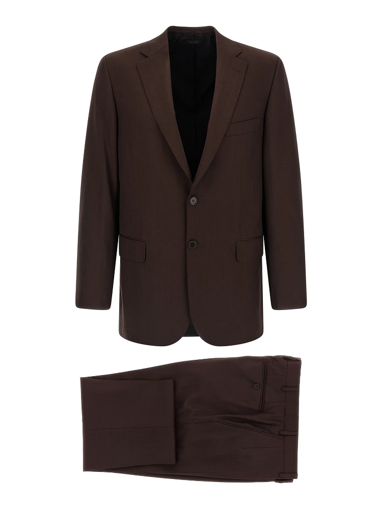Brown Wool Two-Piece Suit