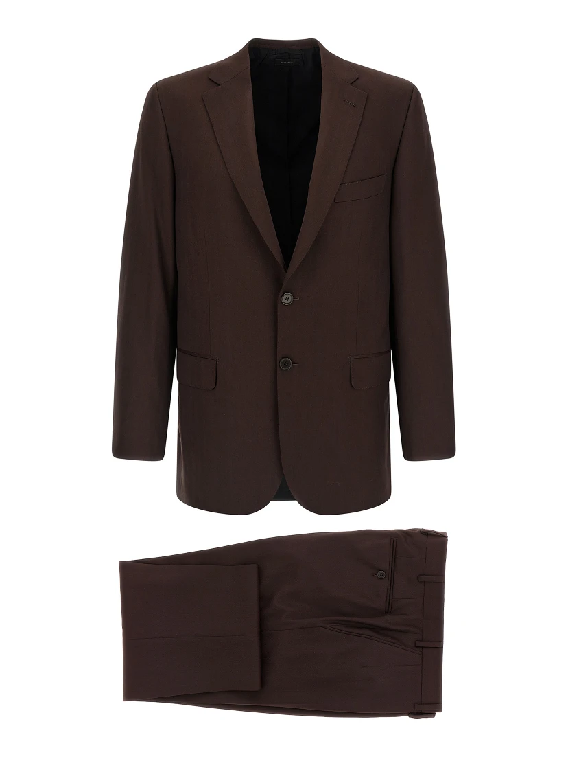 Brown Wool Two-Piece Suit