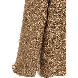 Beige Wool Full-Length Jacket