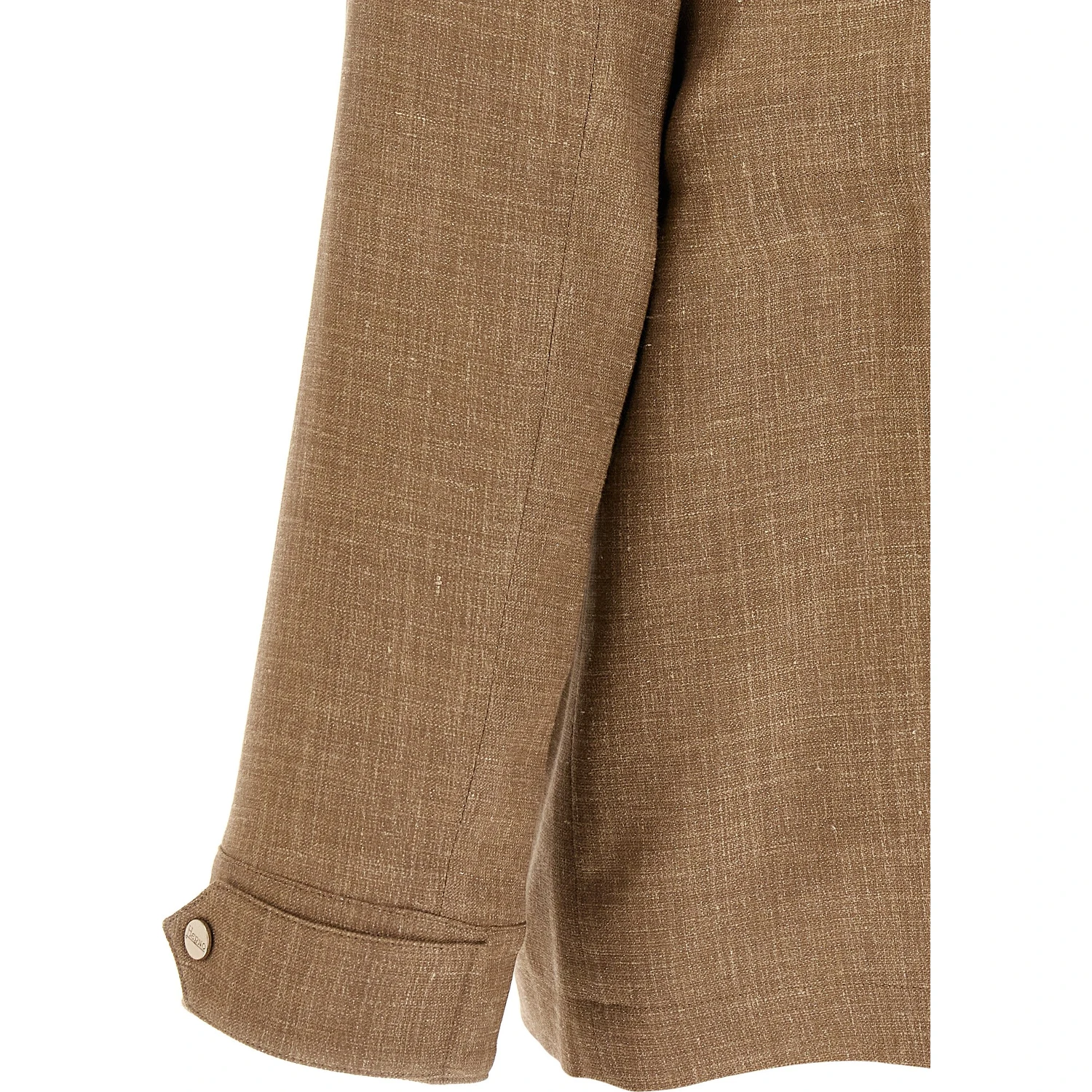 Beige Wool Full-Length Jacket