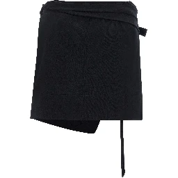 Black Cotton Long Skirt