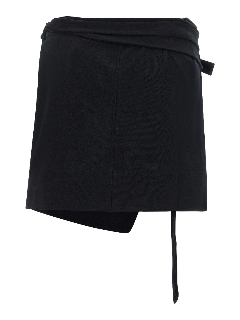 Black Cotton Long Skirt