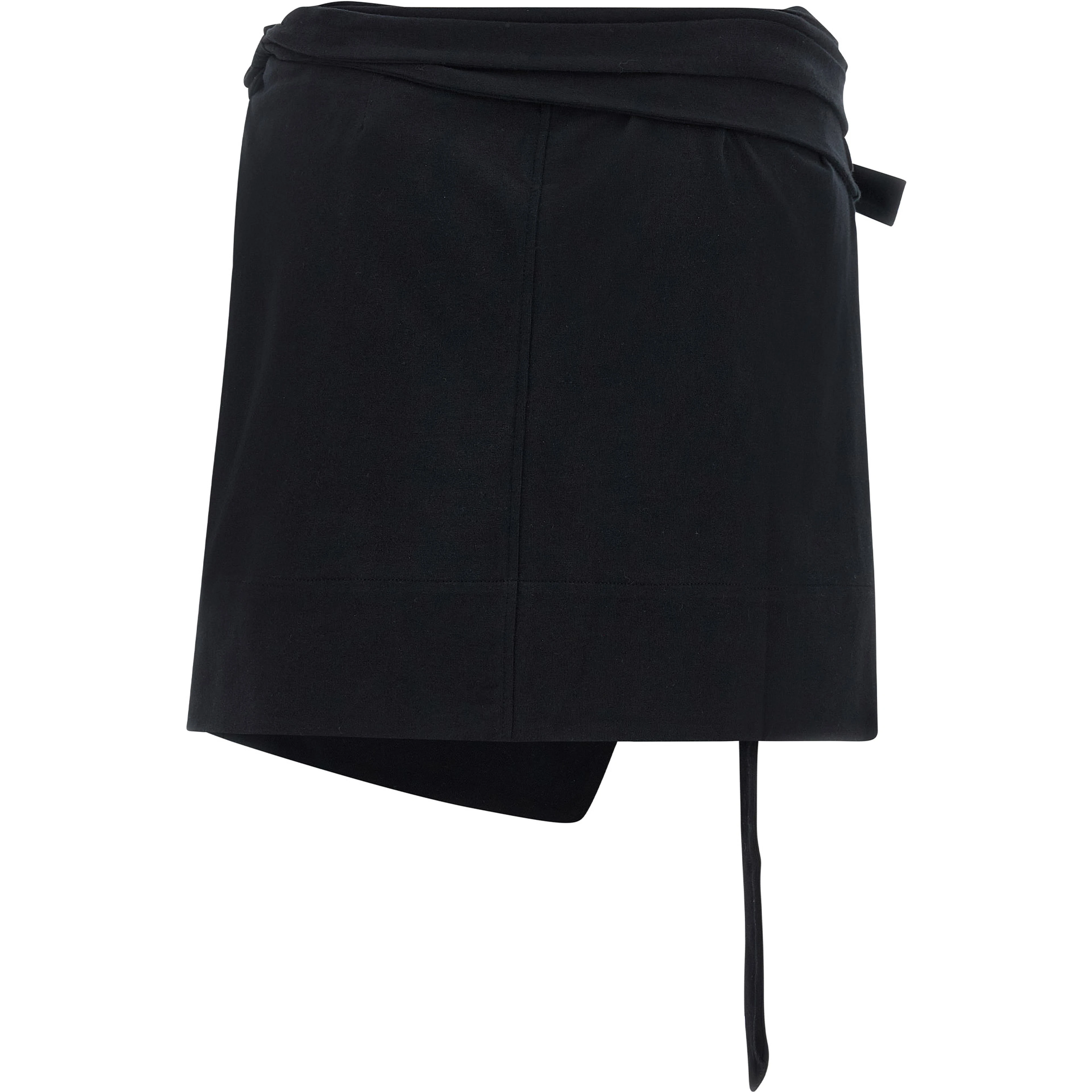 Black Cotton Long Skirt