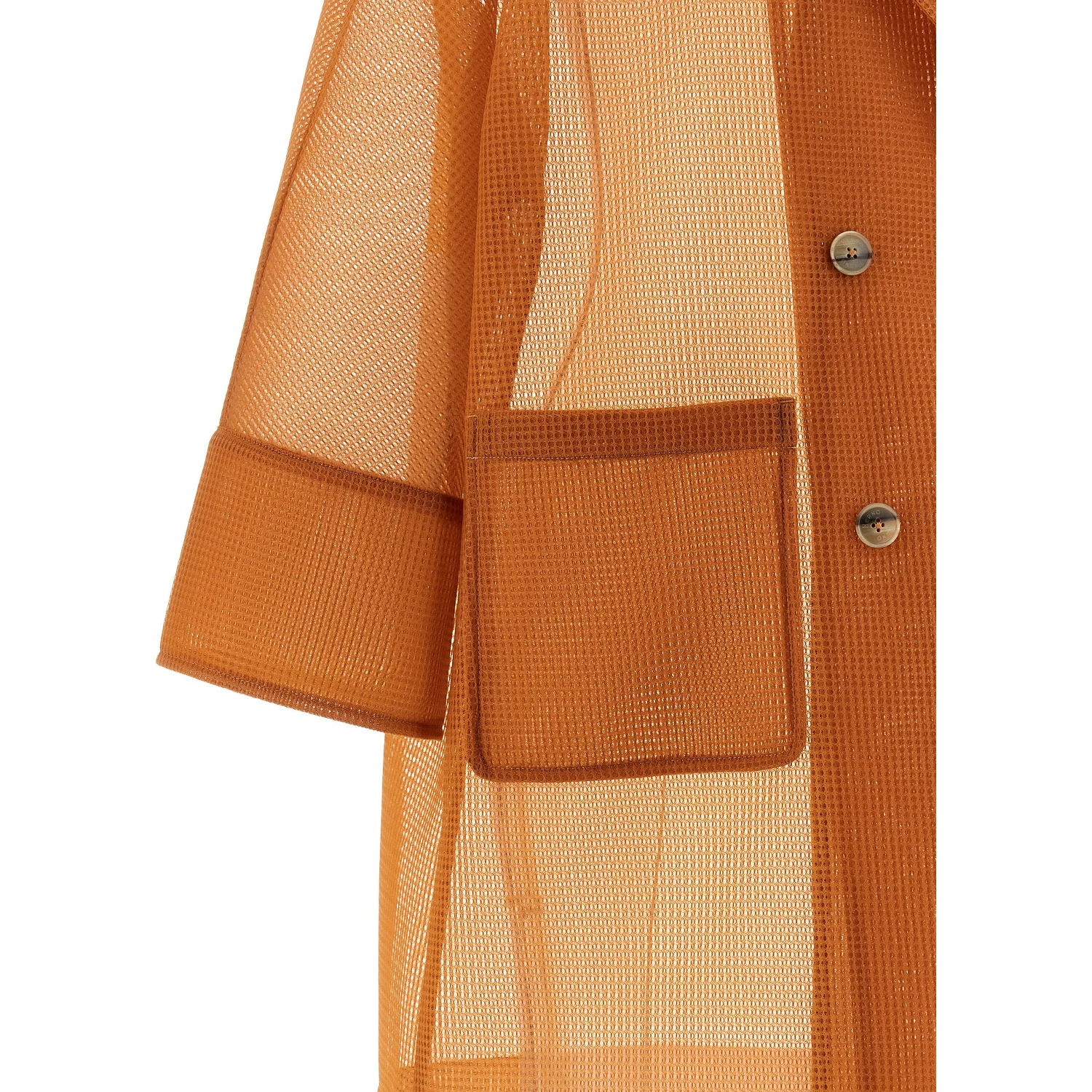 Orange Polyester Coat