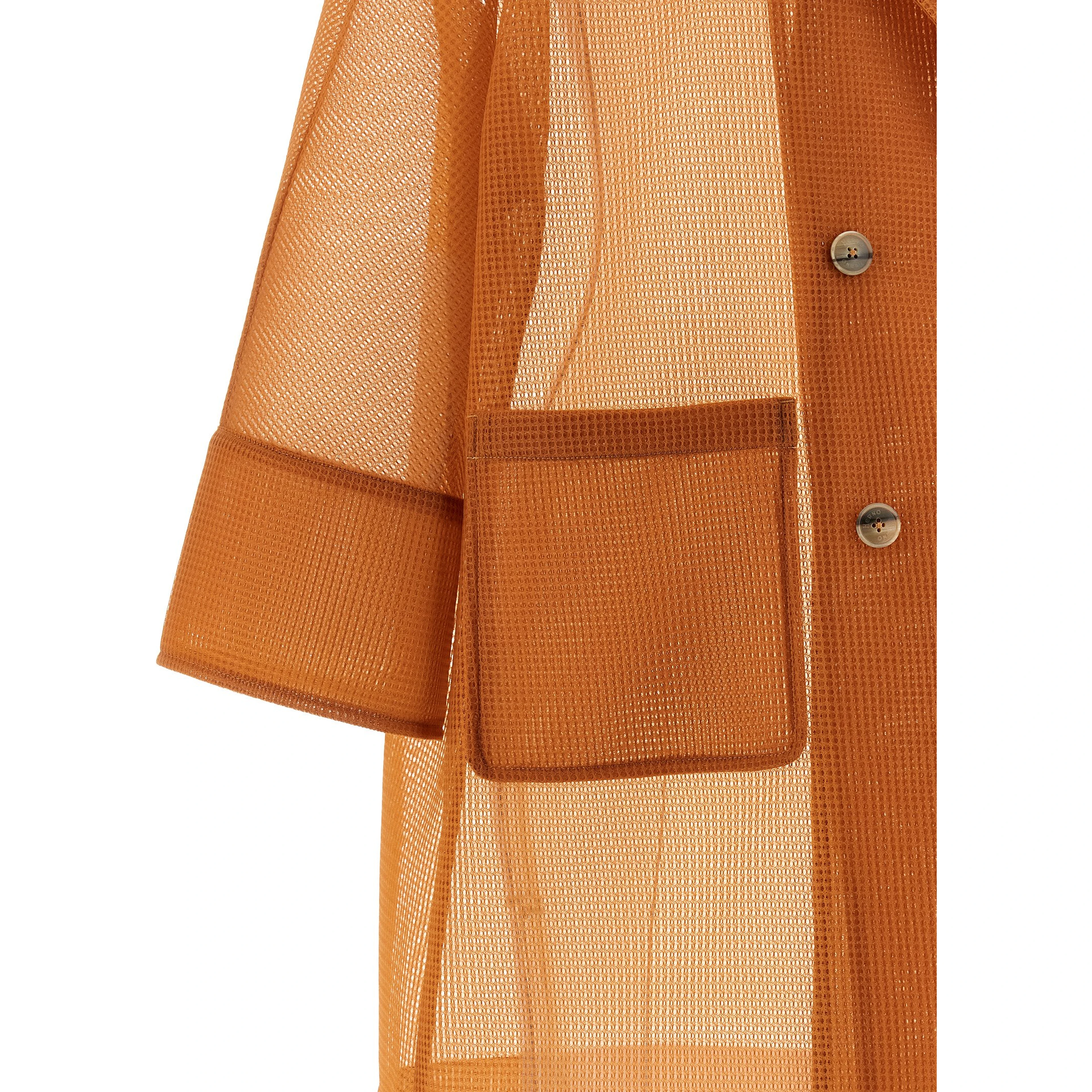 Orange Polyester Coat