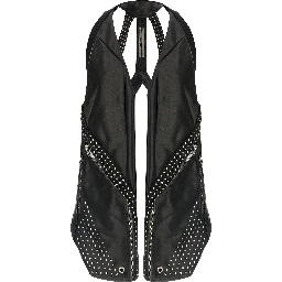 Black Bull Skin Sleeveless Jacket