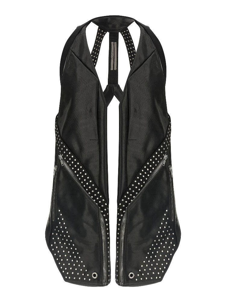 Black Bull Skin Sleeveless Jacket