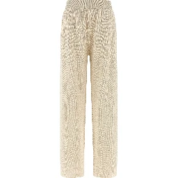 Gold Cotton Casual Pants
