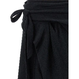 Black Cotton Long Skirt