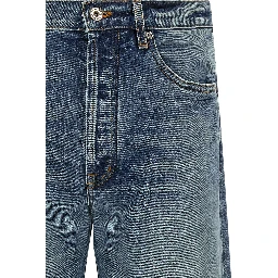 Blue Cotton Jeans Denim