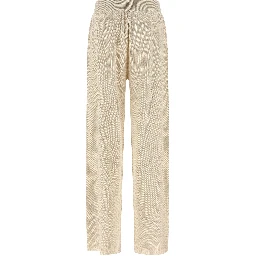 Gold Cotton Casual Pants