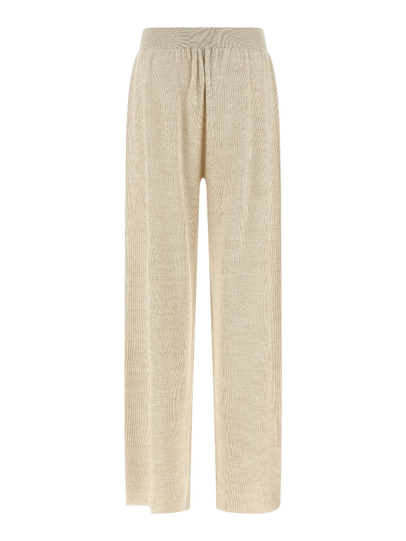 Gold Cotton Casual Pants