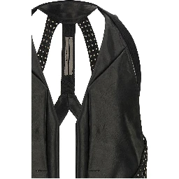Black Bull Skin Sleeveless Jacket