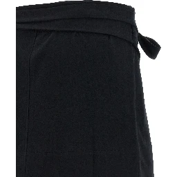 Black Cotton Long Skirt