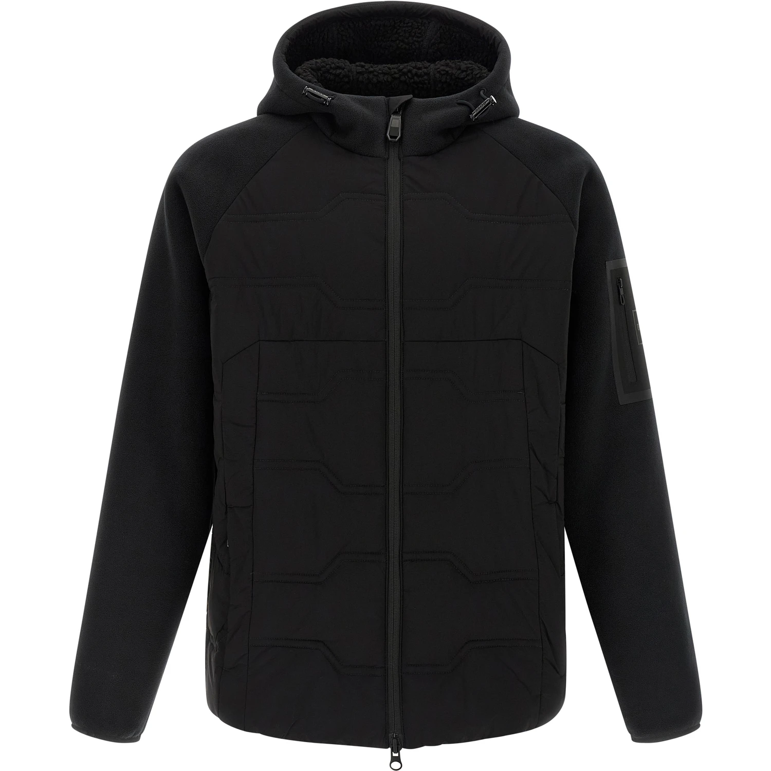 Black Polyester Shell Jacket