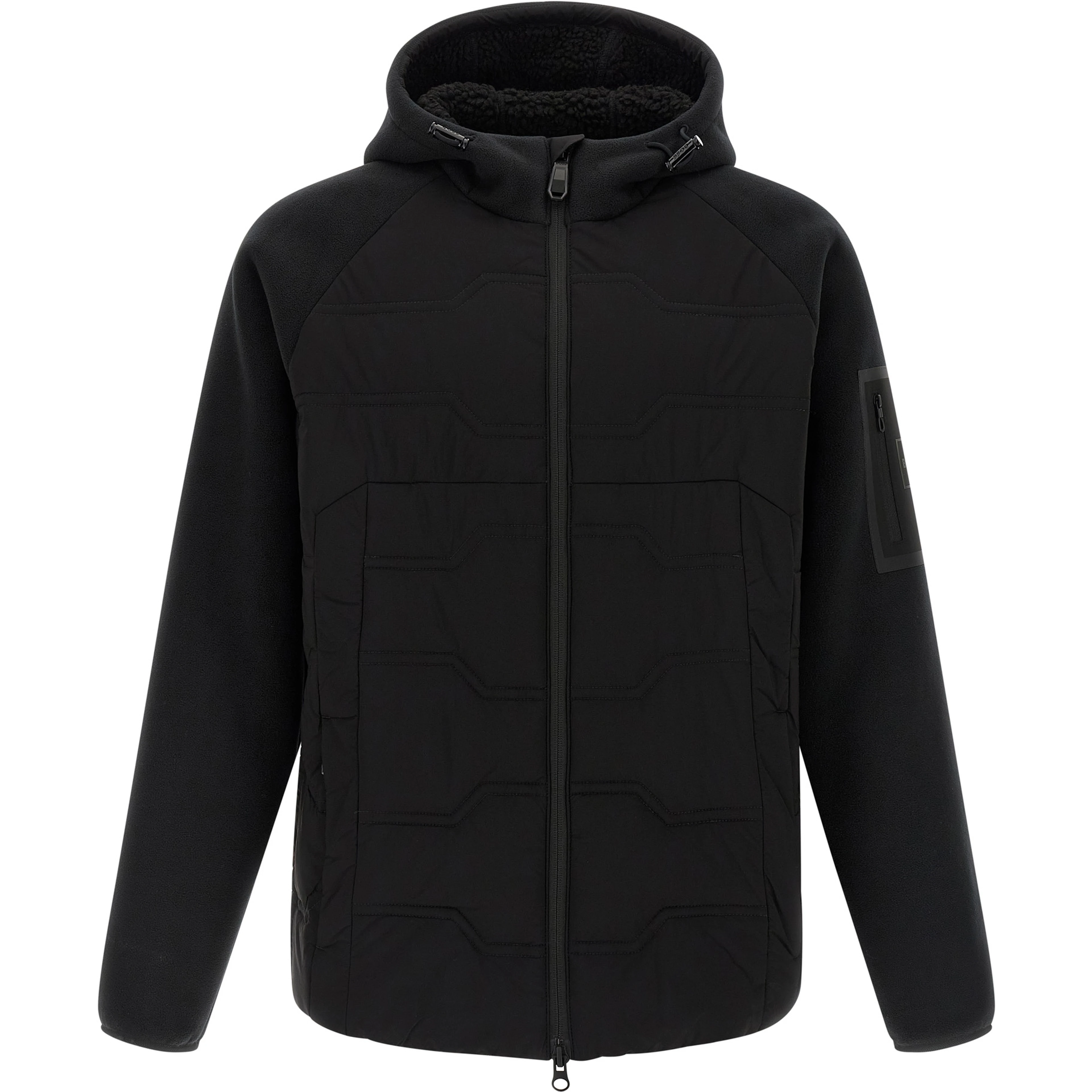 Black Polyester Shell Jacket