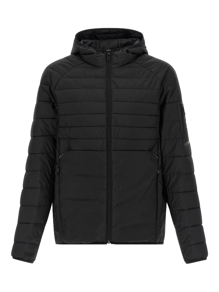 Black Polyester Full-Length Jacket
