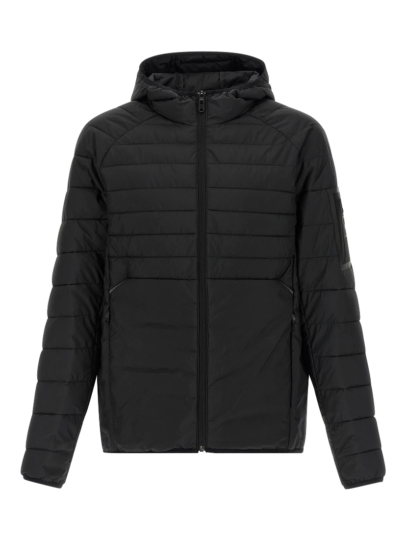 Black Polyester Full-Length Jacket