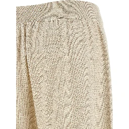 Gold Cotton Casual Pants