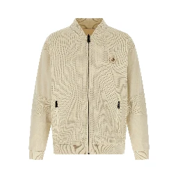 Beige Polyamide Bomber