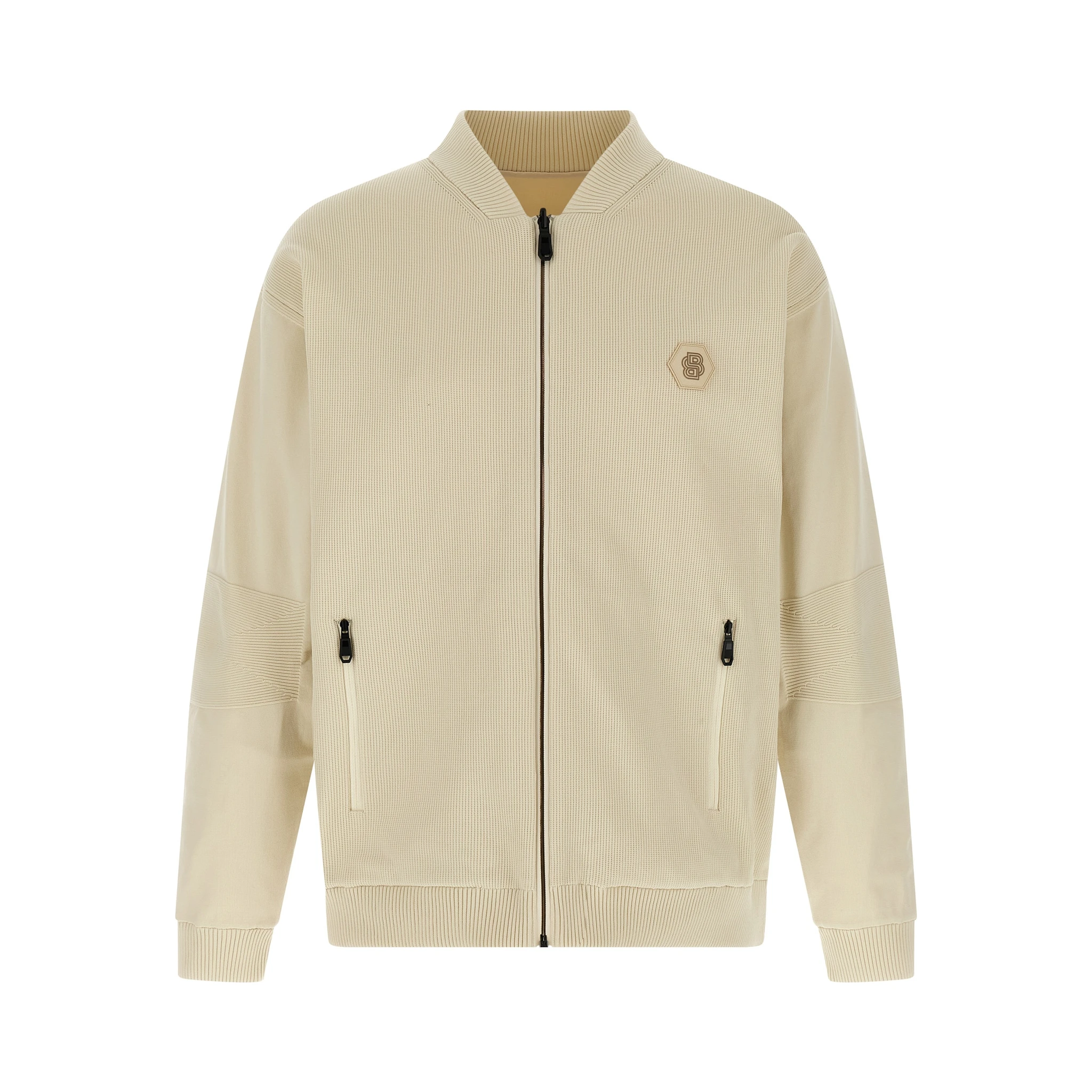 Beige Polyamide Bomber