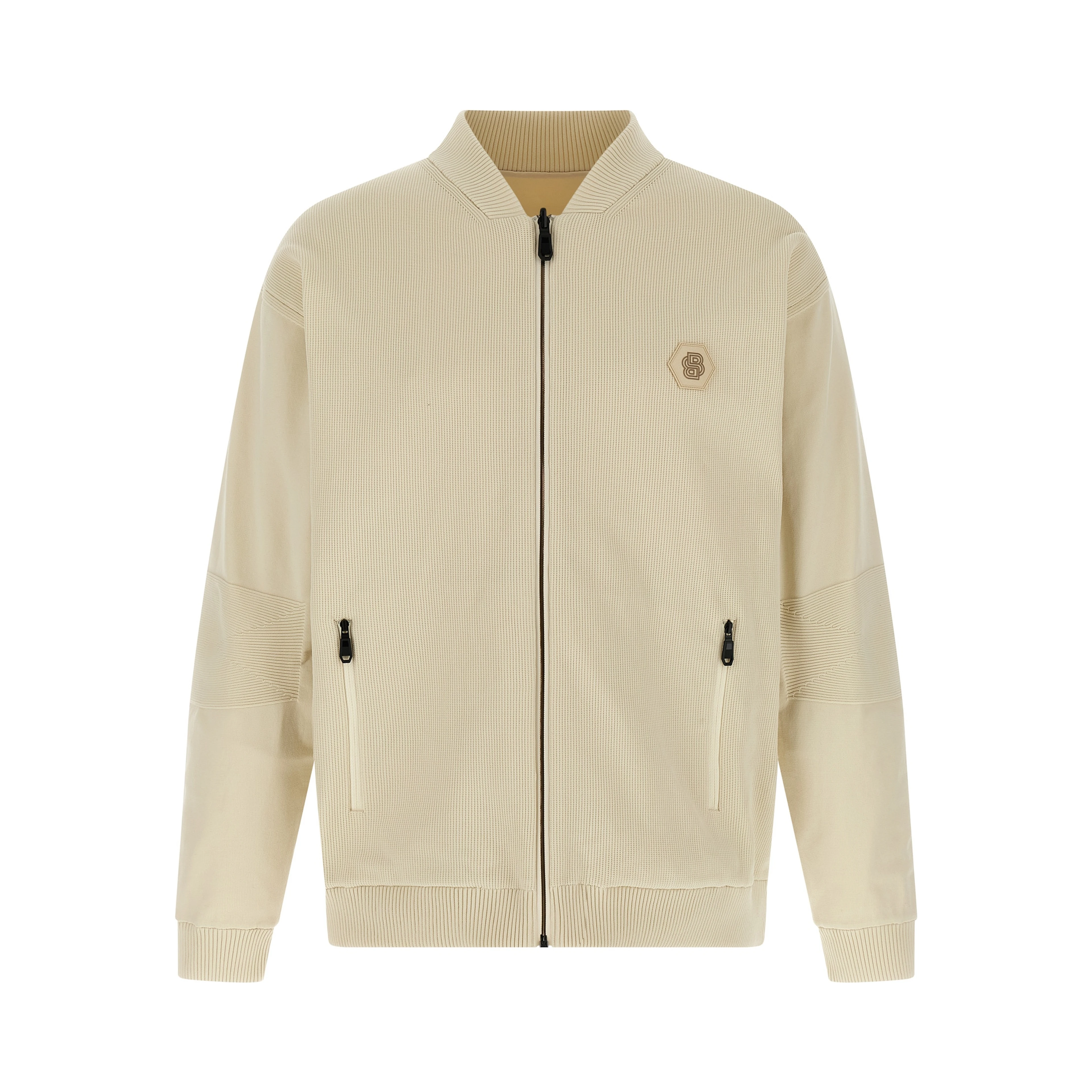Beige Polyamide Bomber
