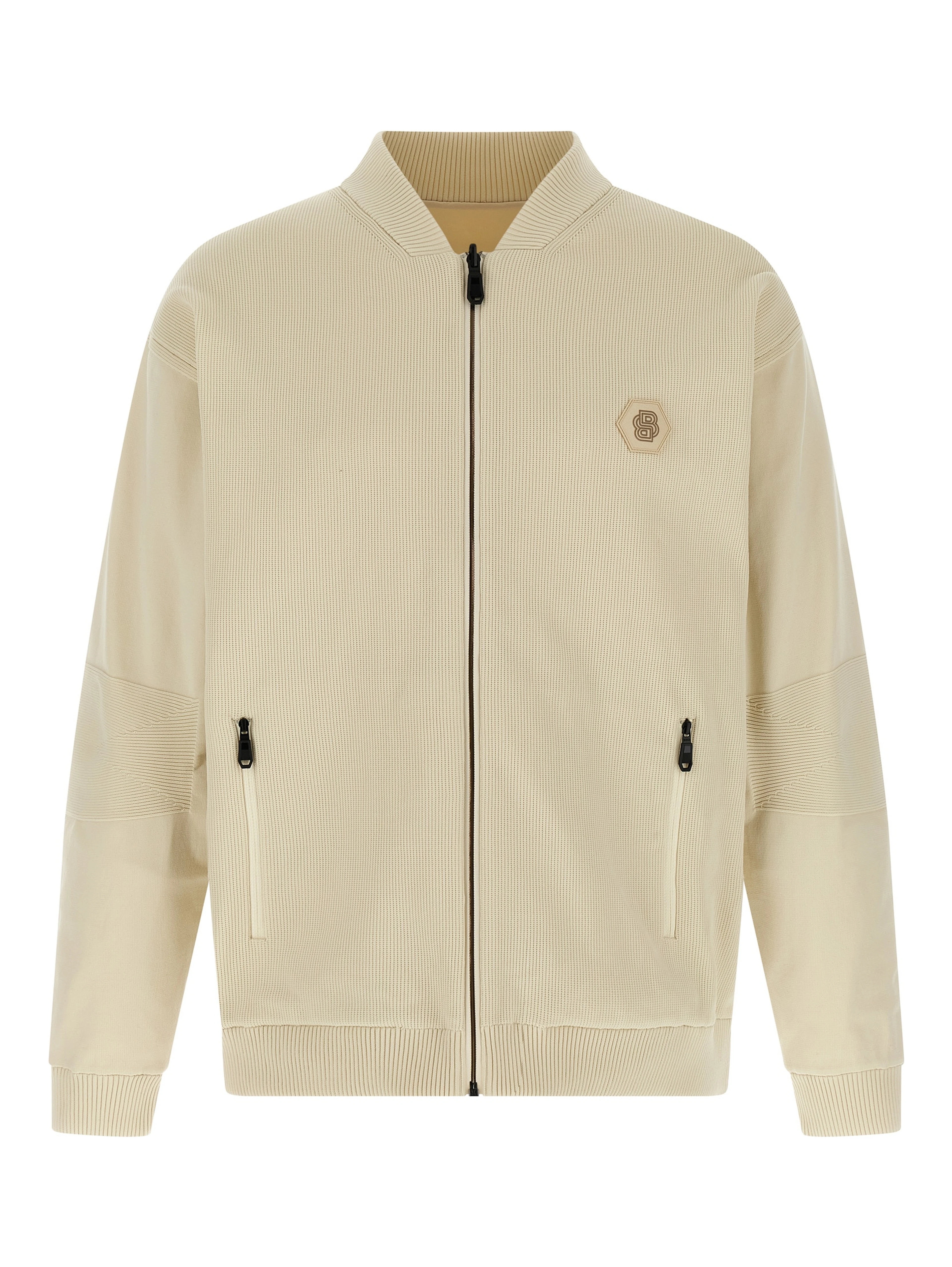 Beige Polyamide Bomber