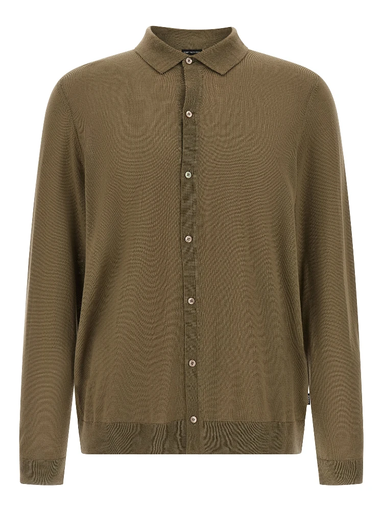 Bicolor Virgin Wool Polo Shirt
