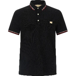 Black Cotton Polo Shirt