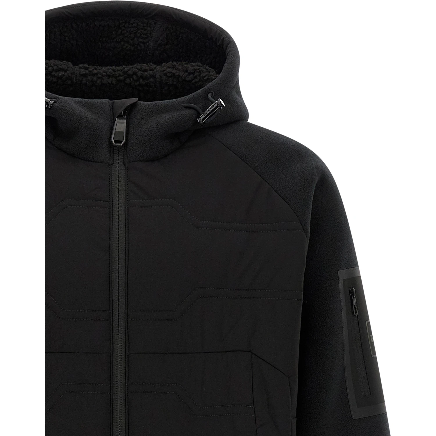 Black Polyester Shell Jacket