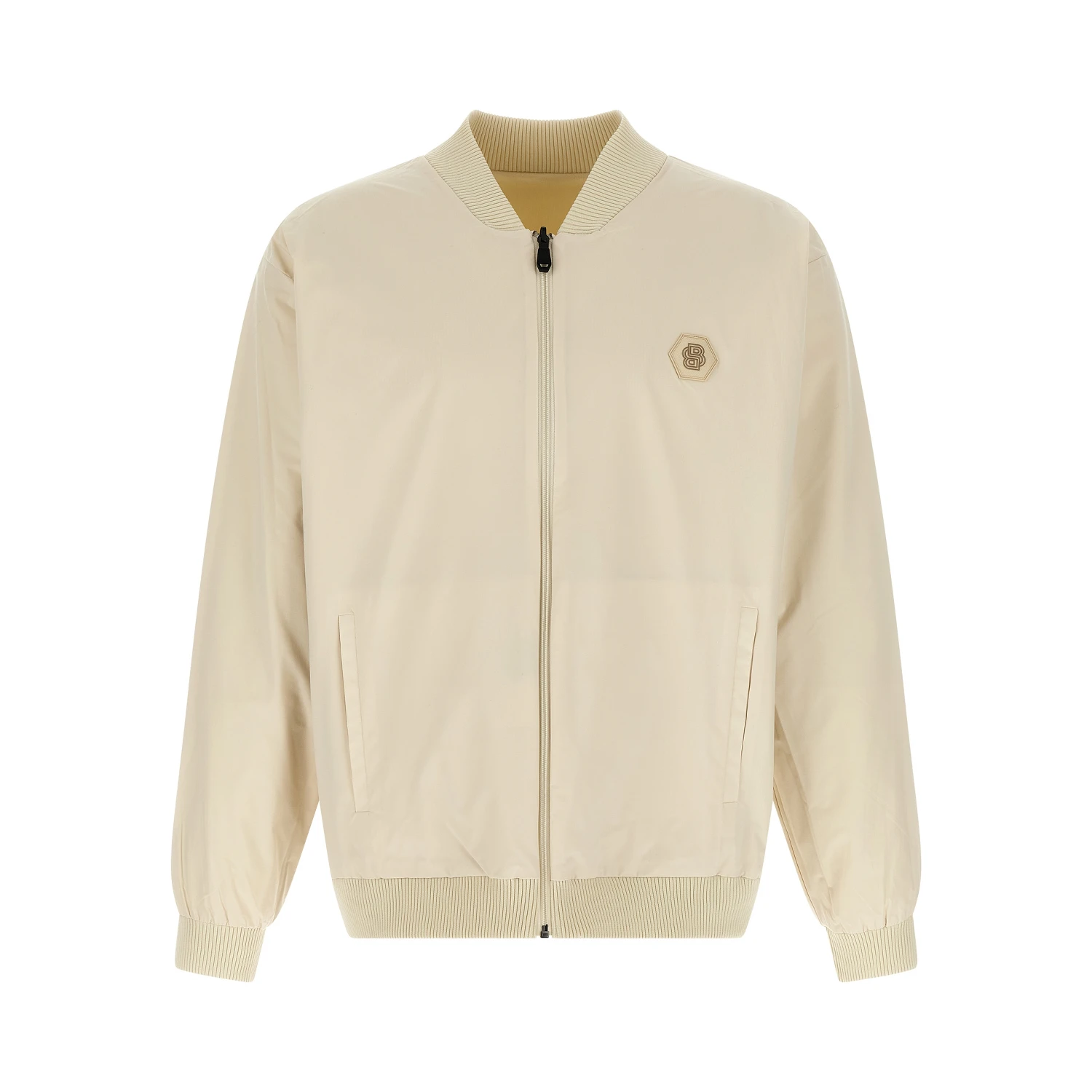 Beige Polyamide Bomber