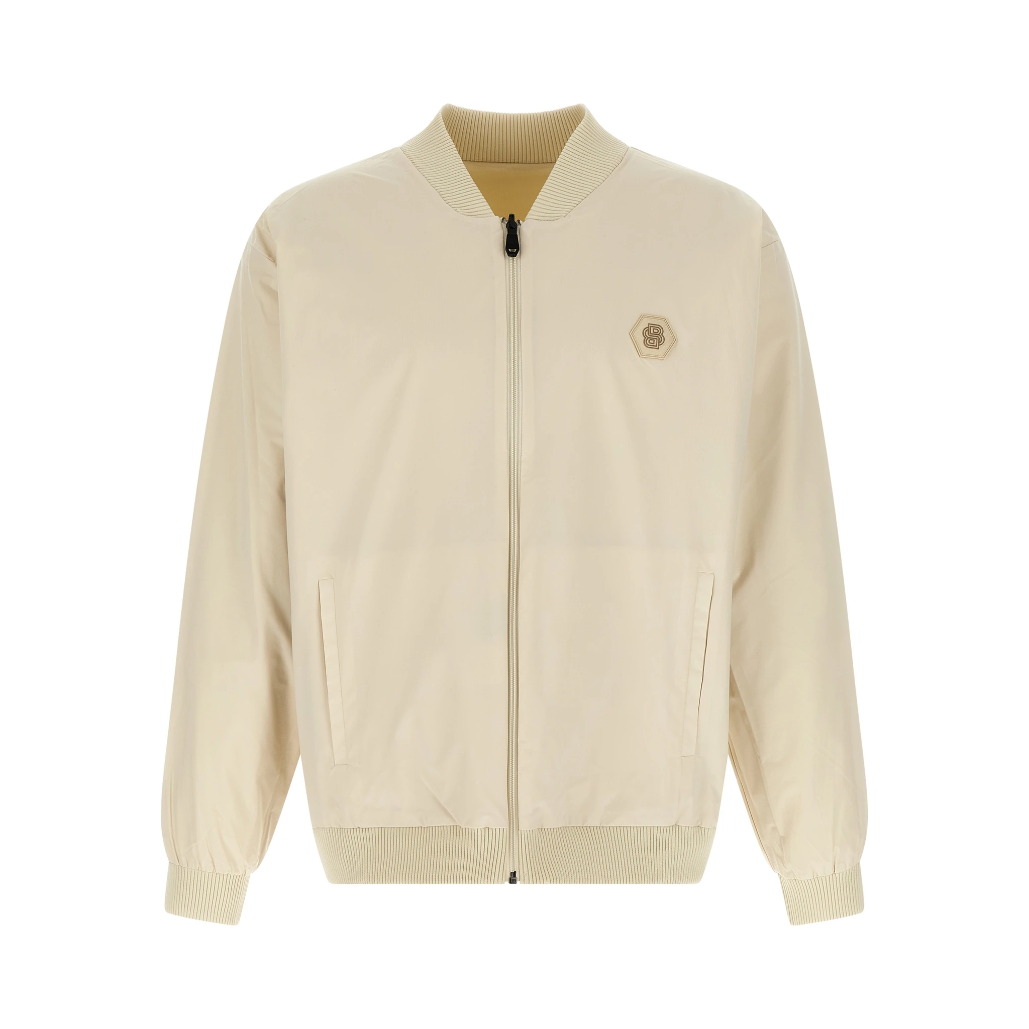 Beige Polyamide Bomber