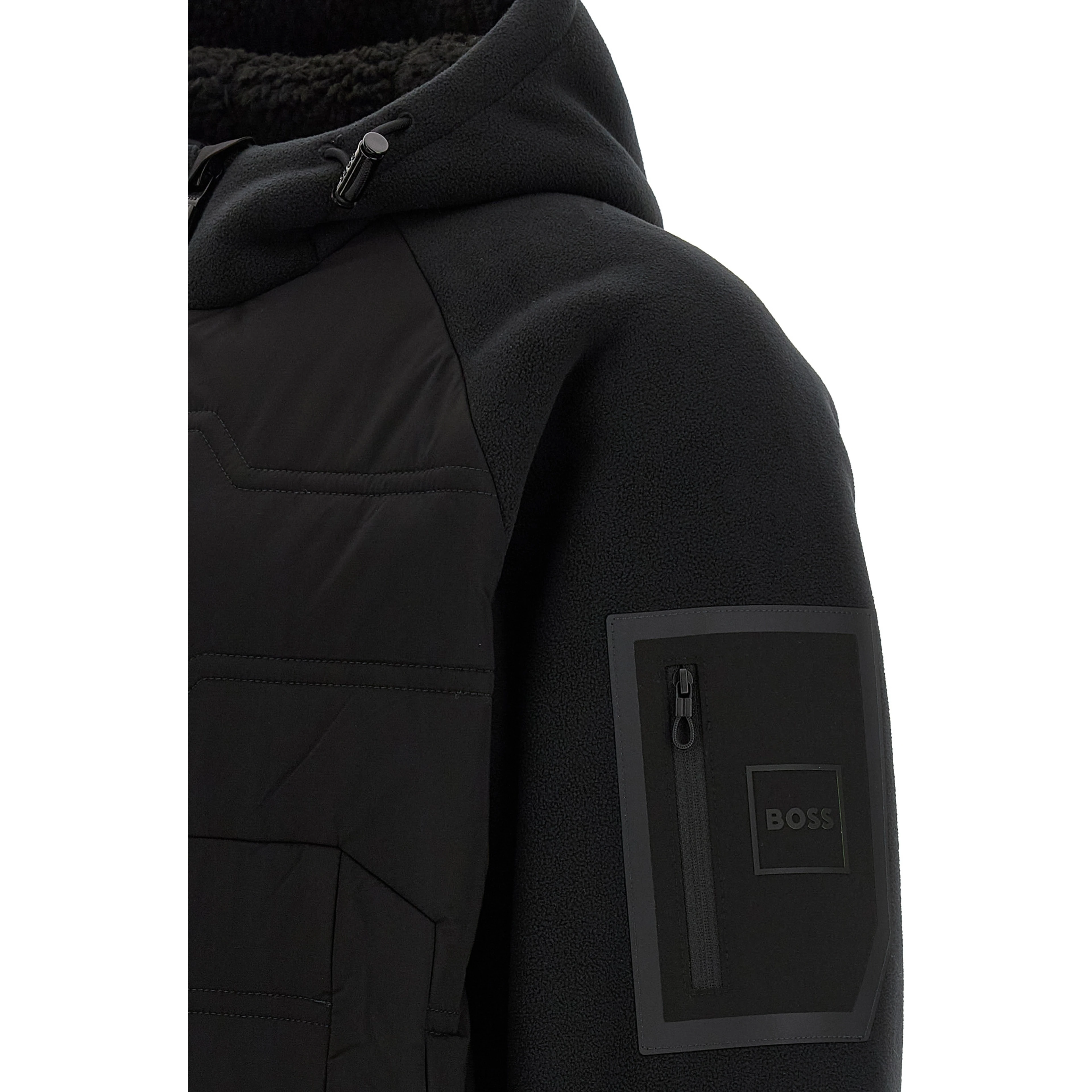 Black Polyester Shell Jacket