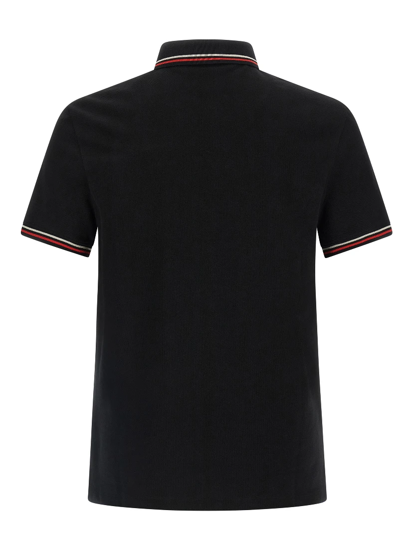 Black Cotton Polo Shirt