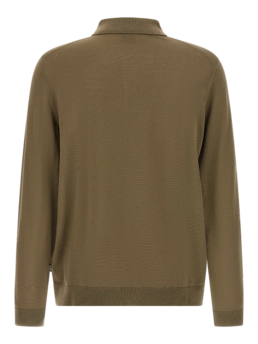 Bicolor Virgin Wool Polo Shirt