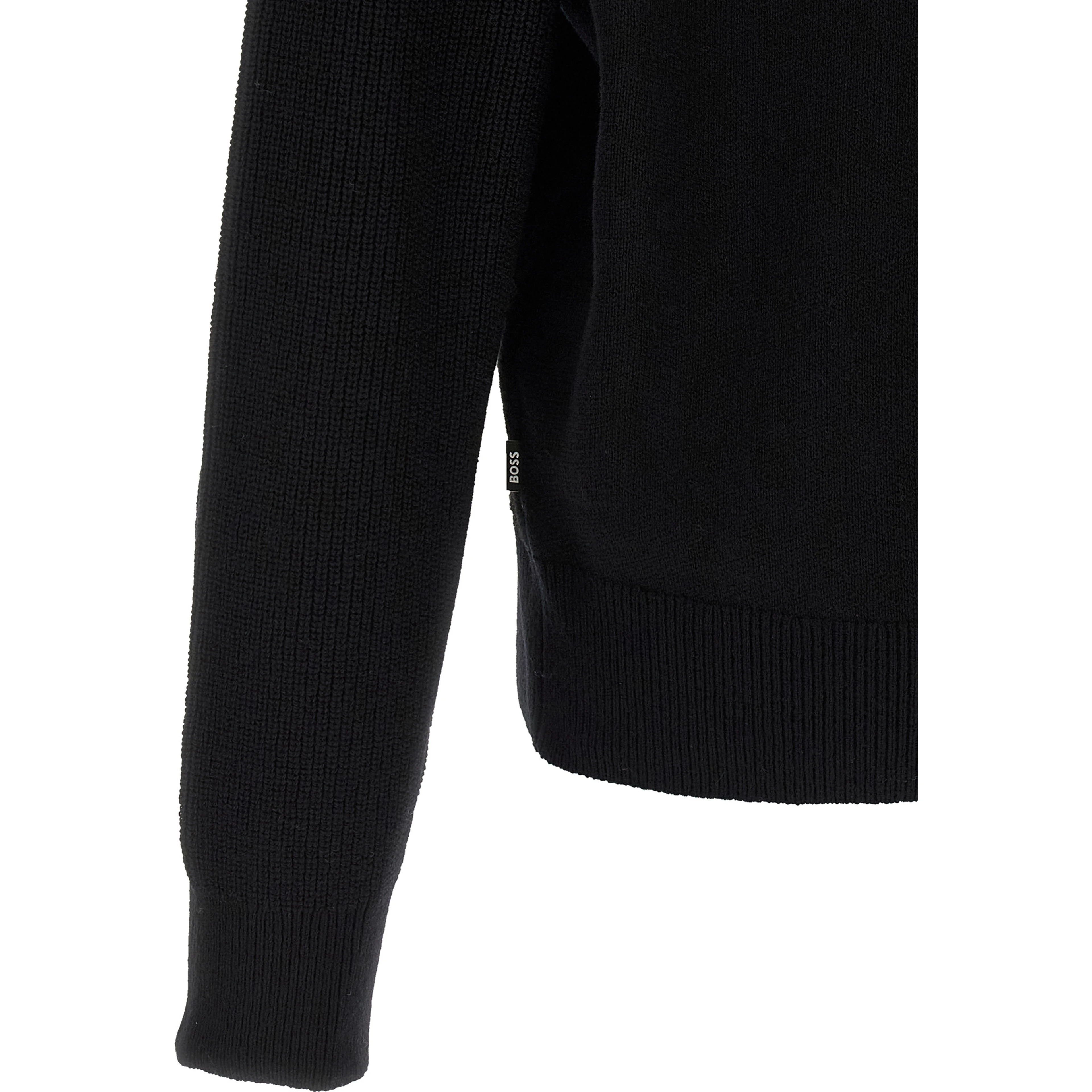 Black Virgin Wool Cardigan